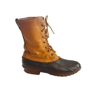 Vintage L.L. Bean Maine Hunting Shoe Duck Boots 7 Made in USA Leather Bean Boots